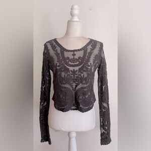 TULLE LACE Long Sleeve Top